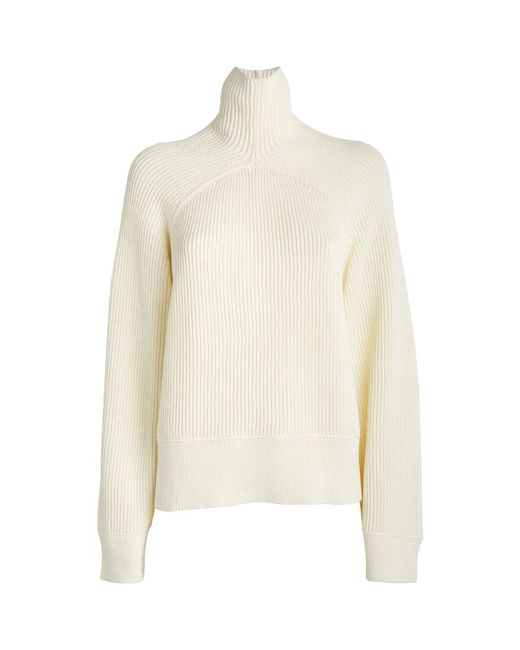 Totême Cotton-Blend Funnel-Neck Sweater