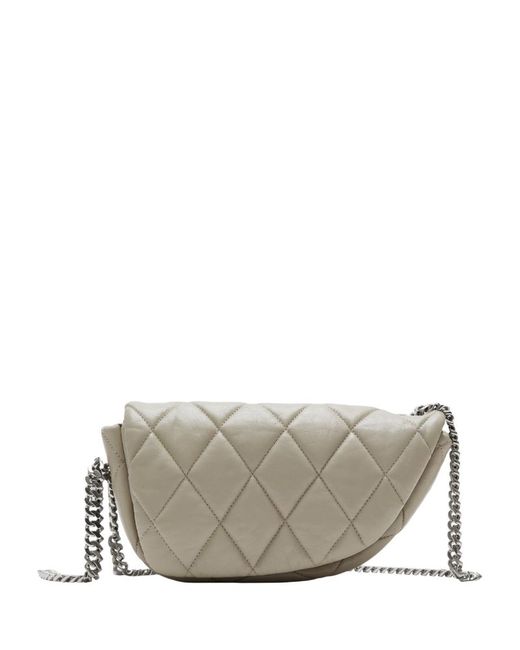 Burberry Leather Quilted Shield Shoulder Bag