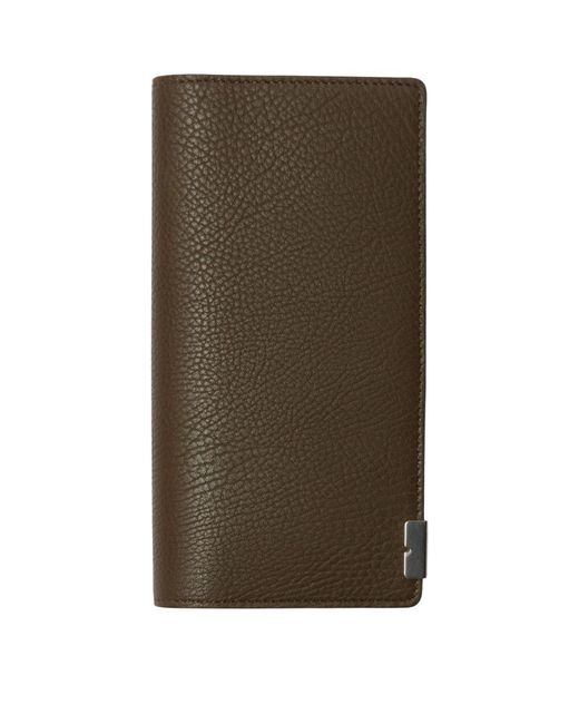 Burberry Grained Leather B-Cut Continental Wallet
