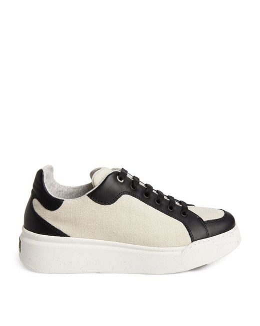 Max Mara Canvas-Leather Sneakers