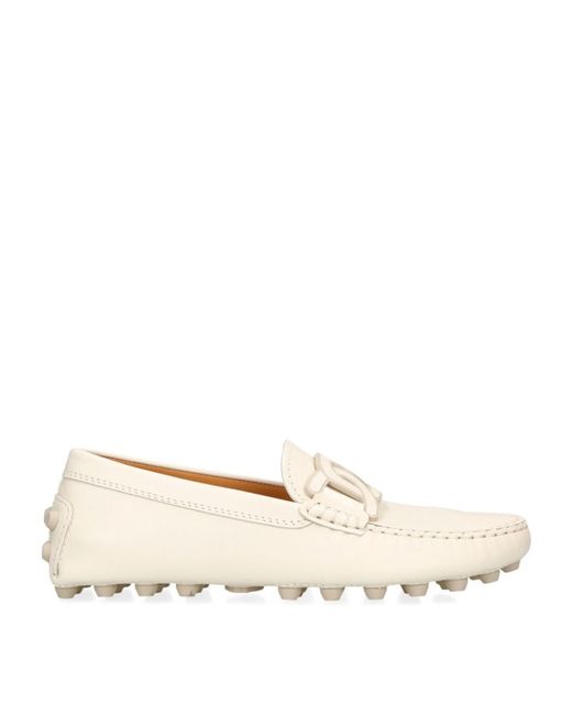 Tod's Leather Kate Gommino Bubble Loafers
