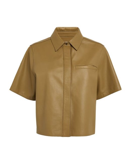 Yves Salomon Leather Shirt