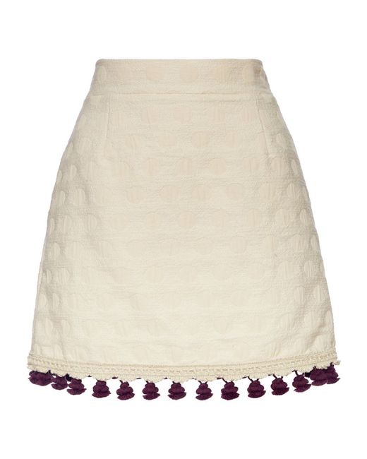 La Double J. Fringed Baia Mini Skirt