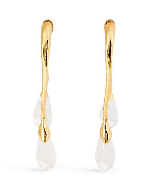 Alexis Bittar Plated And Lucite Front-Back Double Drop Earrings