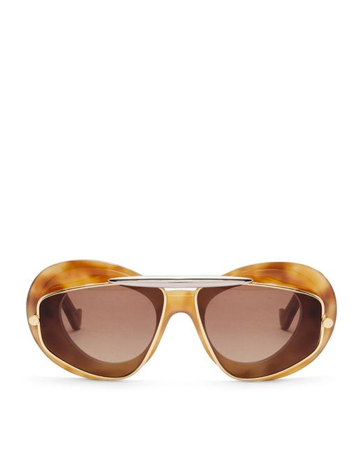 Loewe Eyewear Double-Frame Wing Sunglasses
