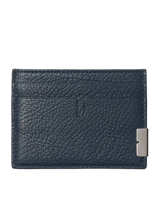 Burberry Grained Leather B-Cut Card Holder