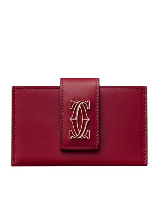 Cartier Leather C De Folded Card Holder