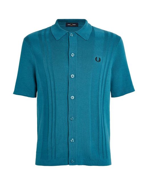 Fred Perry Knitted Striped Polo Shirt