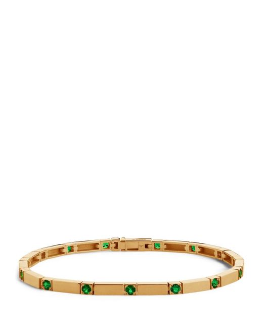 Azlee Yellow And Emerald Tennis Bracelet