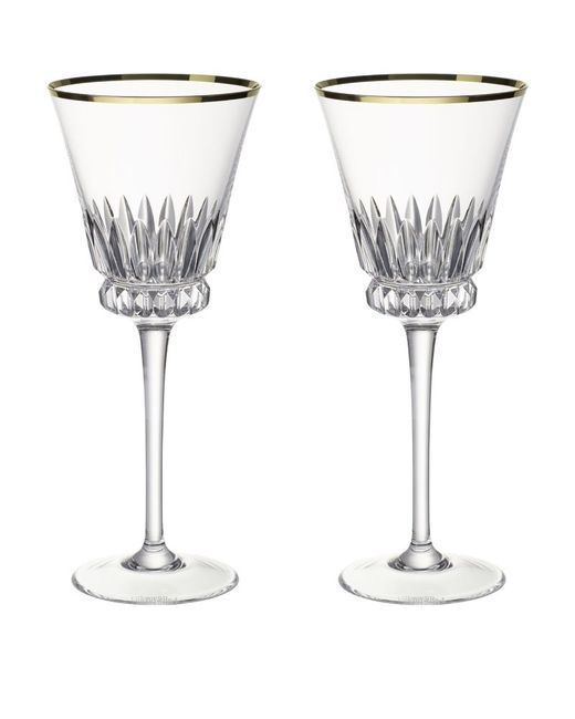 Villeroy & Boch Set Of 2 Grand Royal Gold Wine Glasses 125Ml