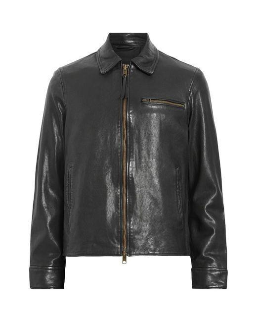 AllSaints Leather Miller Jacket