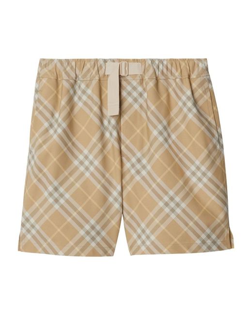 Burberry Cotton Check Shorts
