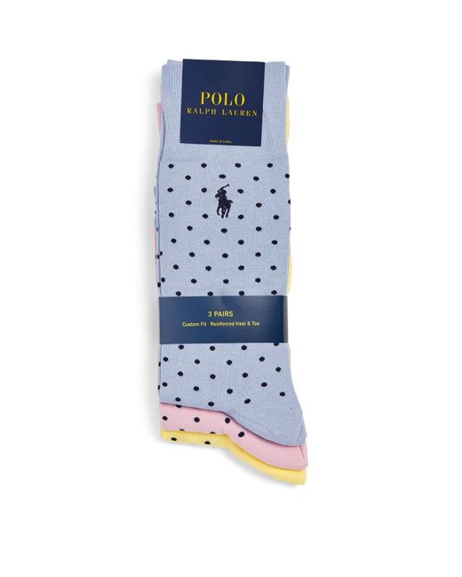 Polo Ralph Lauren Polo Pony Polka-Dot Socks Pack Of 3