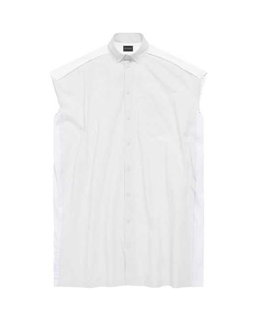 Balenciaga Sleeveless Hybrid Shirt Dress