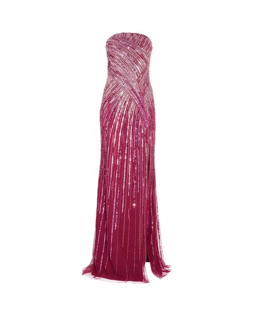 Pamella Roland Sequin-Embellished Ombré Gown