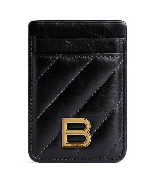 Balenciaga Leather Crush Phone Card Holder