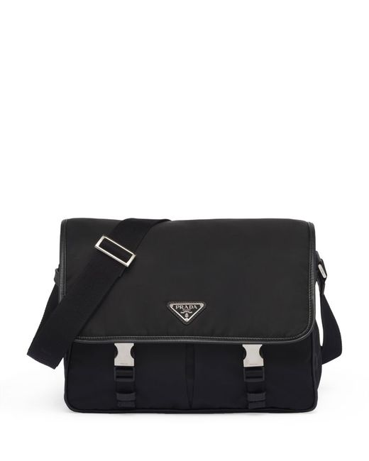Prada Re-Nylon And Leather Messenger Bag