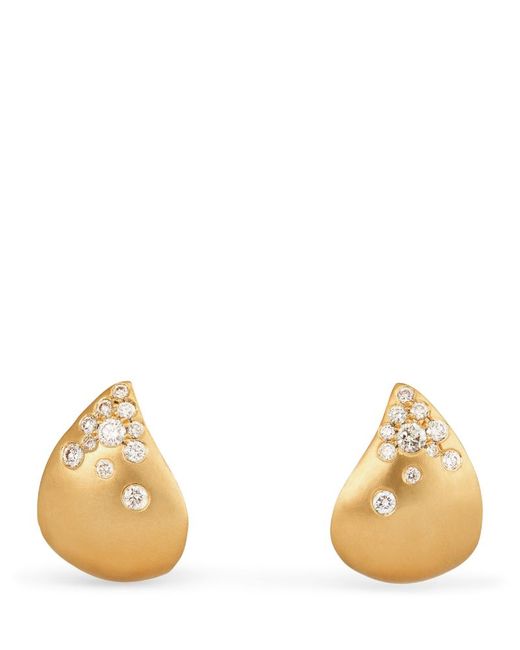 Nada Ghazal Yellow And Diamond Fuse Elegance Drop Earrings
