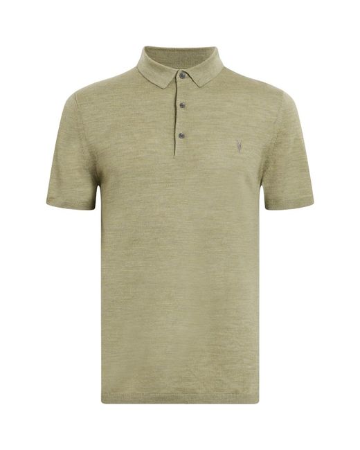 AllSaints Wool Mode Polo Shirt