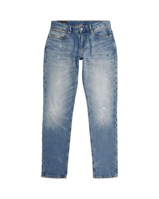 Emporio Armani Distressed Mid-Rise Slim Jeans