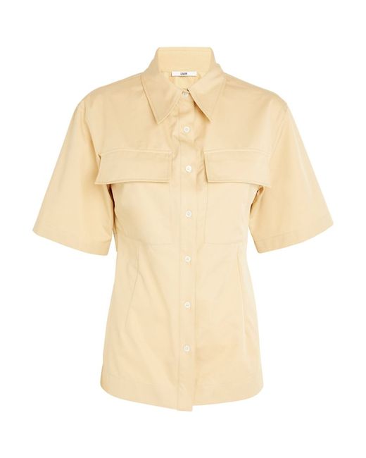 Lvir Cotton-Blend Open-Back Shirt