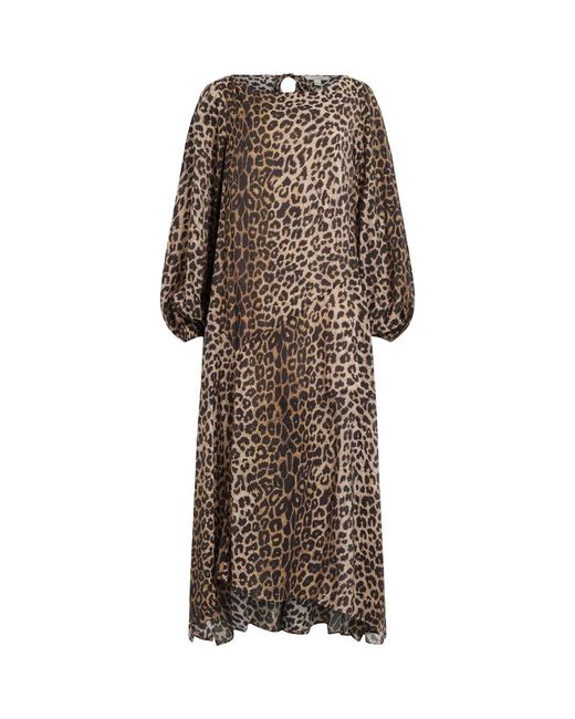 AllSaints Jane Leopard Print Midi Dress