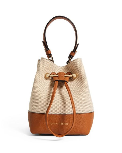 Strathberry Canvas-Leather Osette Cross-Body Bag