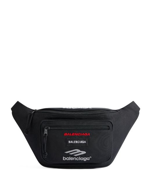 Balenciaga Embroidered-Logo Explorer Belt Bag