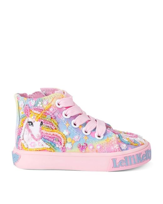 Lelli Kelly Embellished Unicorn Rainbow Sneakers