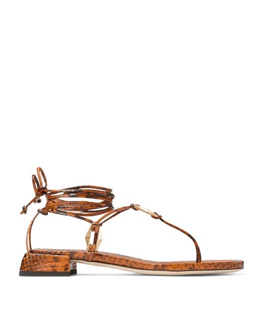 Jimmy Choo Onyxia 25 Leather Strappy Sandals