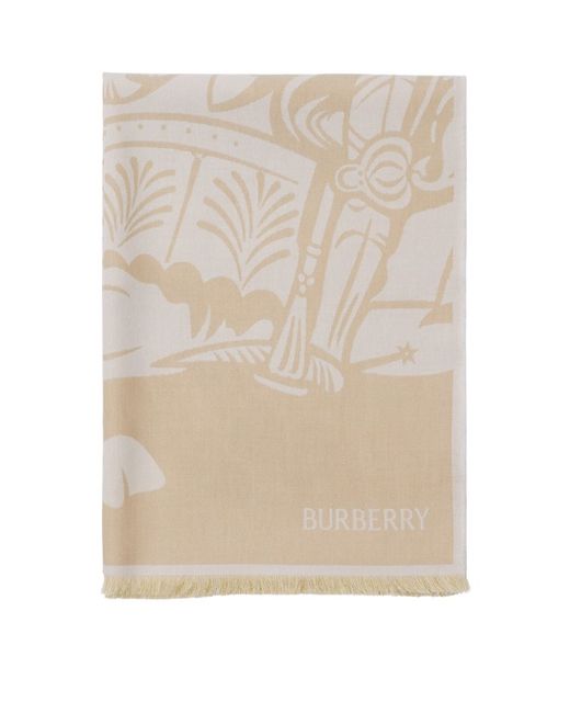 Burberry Wool-Cotton Ekd Scarf