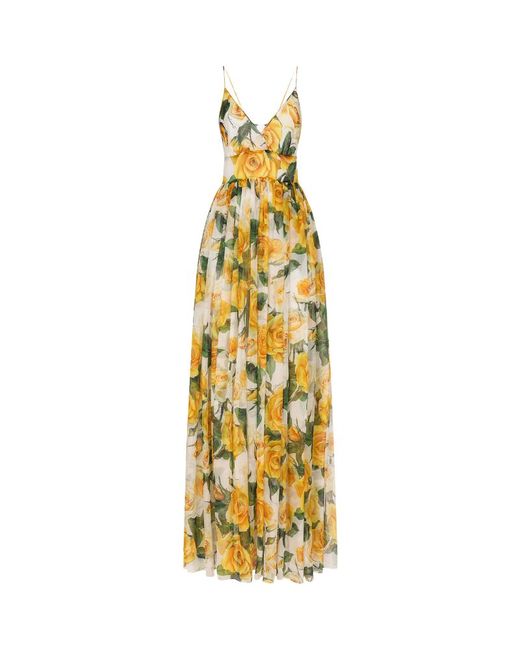 Dolce & Gabbana Silk-Blend Floral Maxi Dress