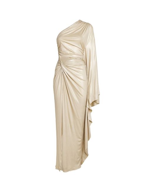 Lapointe Lp C Coated Jrsy One Shdr Rouched Gown