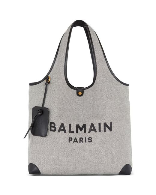 Balmain B-Army Grocery Tote Bag