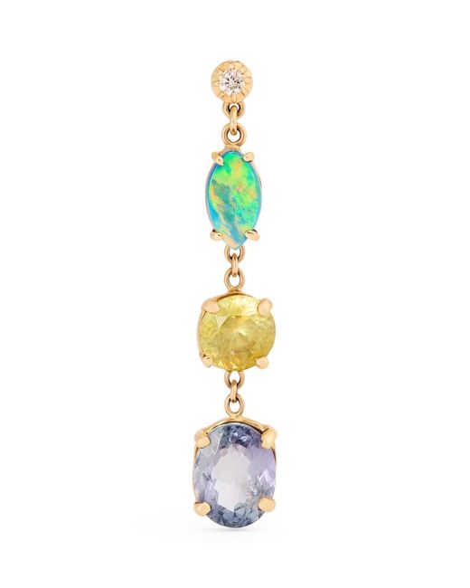 Jacquie Aiche Yellow Diamond And Mixed Gemstone Single Earring