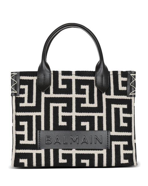 Balmain Monogram-Jacquard B-Army Shopper Bag