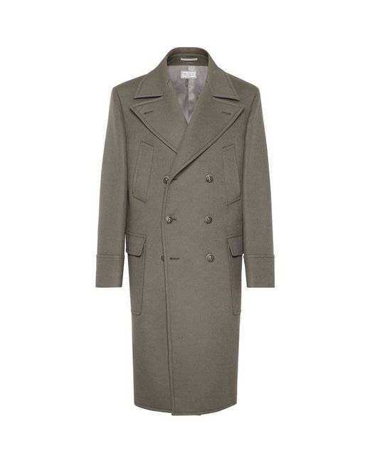 Brunello Cucinelli Beaver Cloth Pea Coat