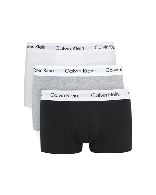Calvin Klein Stretch-cotton Low-rise Trunks set of Three