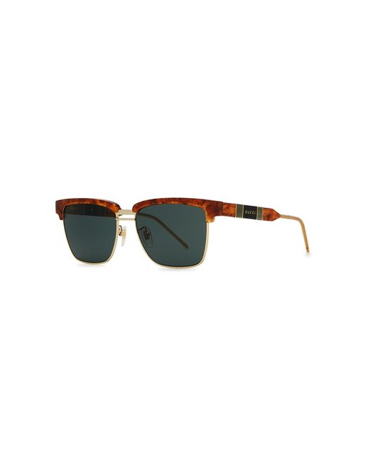 Gucci Tortoiseshell Wayfarer-style Sunglasses