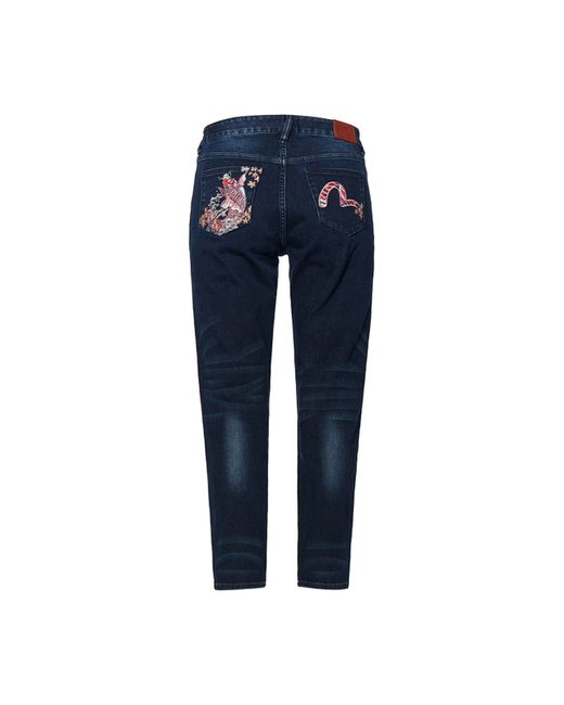Evisu Straight-leg Denim Jeans With Carp And Seagull Embroidered Pockets
