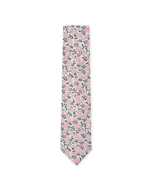 Duchamp London Spring Floral Tie Pink