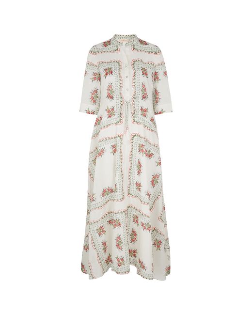 Tory Burch Floral-print Cotton Maxi Dress