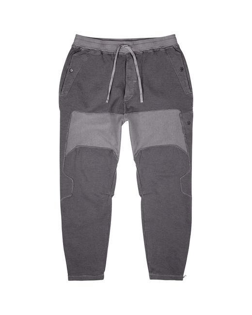 Stone Island Shadow Project Grey Panelled Cotton-blend Sweatpants