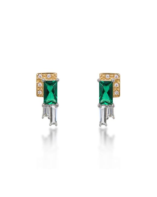 V by Laura Vann Audrey Rhodium and Gold-plated Earrings