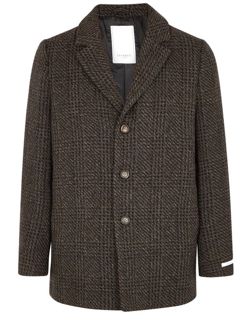 Les Deux Montgomery checked wool-blend coat