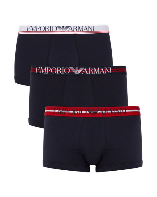 Armani stretch-cotton boxer trunks set of three