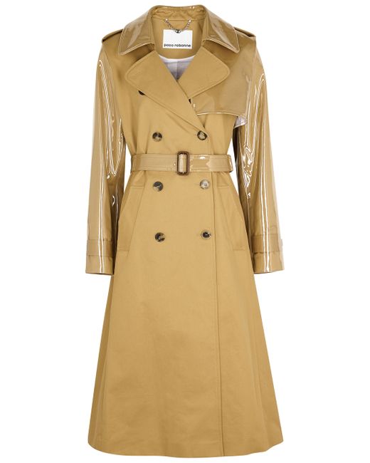 Paco Rabanne twill and PVC trench coat
