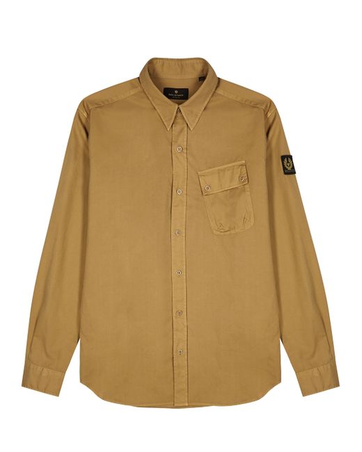 Belstaff Pitch camel cotton shirt