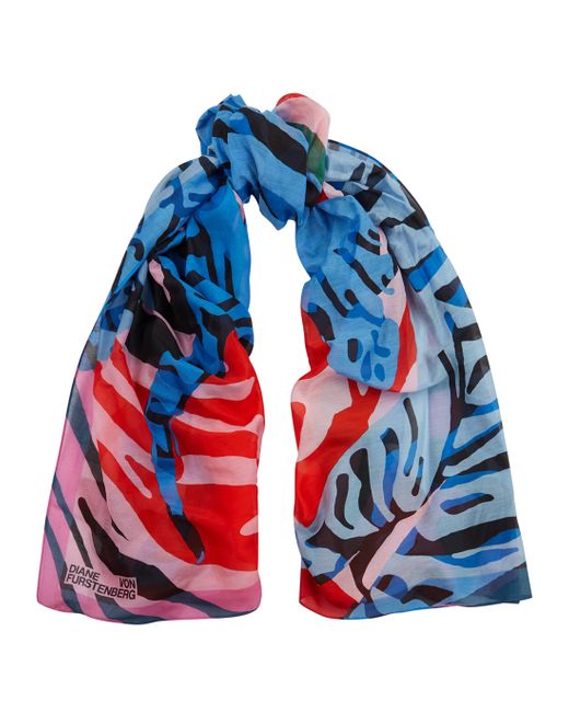 Diane von Furstenberg Bruce printed cotton and silk-blend scarf