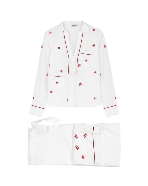 Gimaguas Ric Embroidered Cotton Pyjama Set